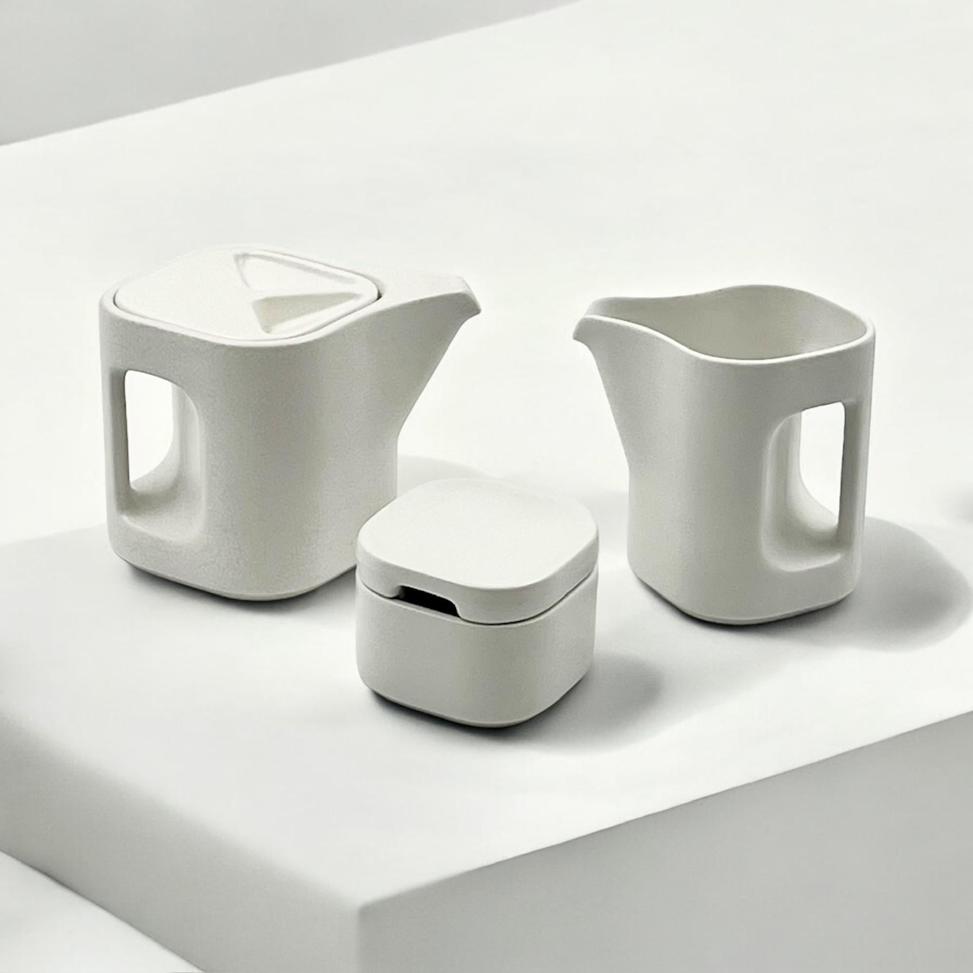 Italian 70s Ceramic Coffee Tea Set by Makio Hasuike Arnolfo Di Cambio Series 4