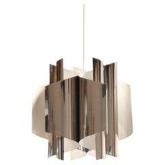 Italian 70s chrome design pendant lamp