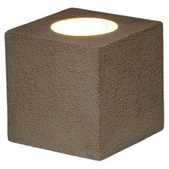 Lampada da terra cubica in cemento degli anni '70