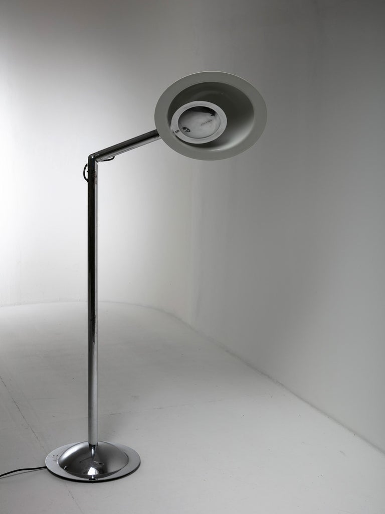 Italian 70s Floor Lamp by Adalberto Dal Lago for Bilumen In Fair Condition For Sale In Milan, IT