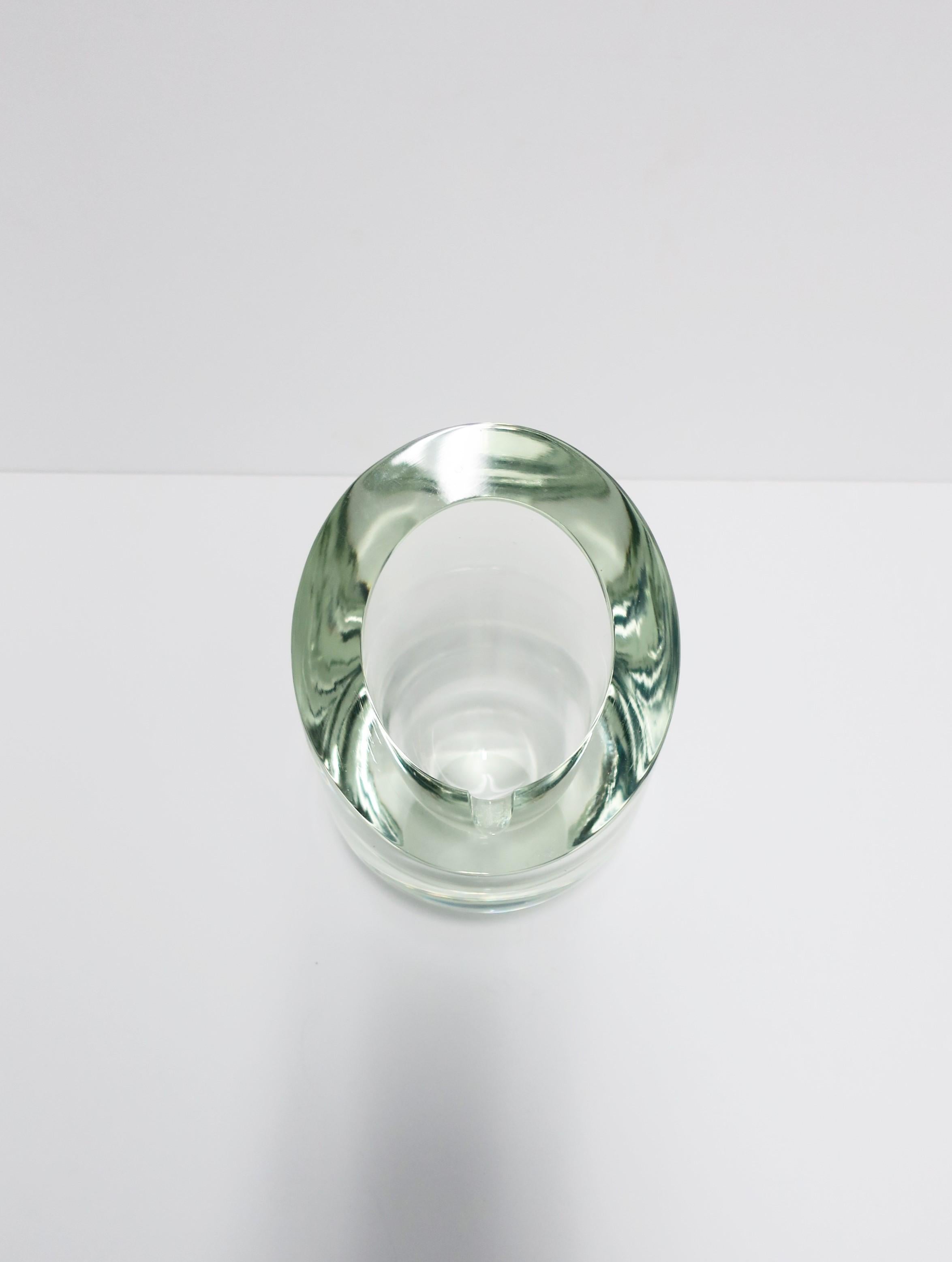 Italian Modern Murano Clear Art Glass Bowl or Ashtray, circa 1970s For Sale 5