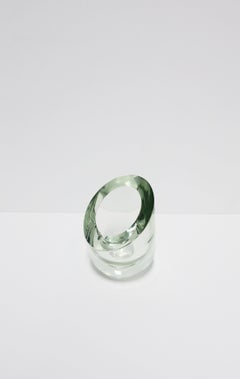 Cuenco o cenicero italiano de cristal artístico transparente de Murano, hacia la década de 1970