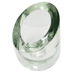 Bol ou cendrier en verre d'art transparent de Murano, Italie, vers 1970