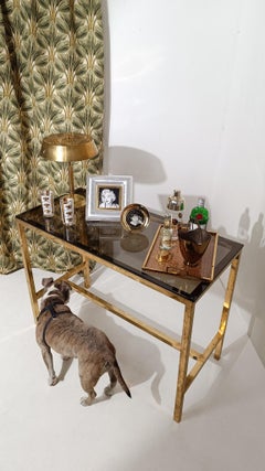 Italian 70s Picture Frame in Faux Mother Of Pearl, Lucite and Gilded Brass