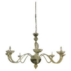 Italian 8 Arm Murano Glass Chandelier
