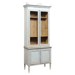 Italian 8+ Ft Tall Hutch, Soft Blue Finish