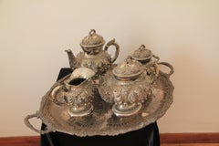 Italian 800 Silver Tea and Coffee Service by Alessandro Ceni
