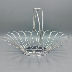 Italian 800 Silver wirework Bread Fruit Basket