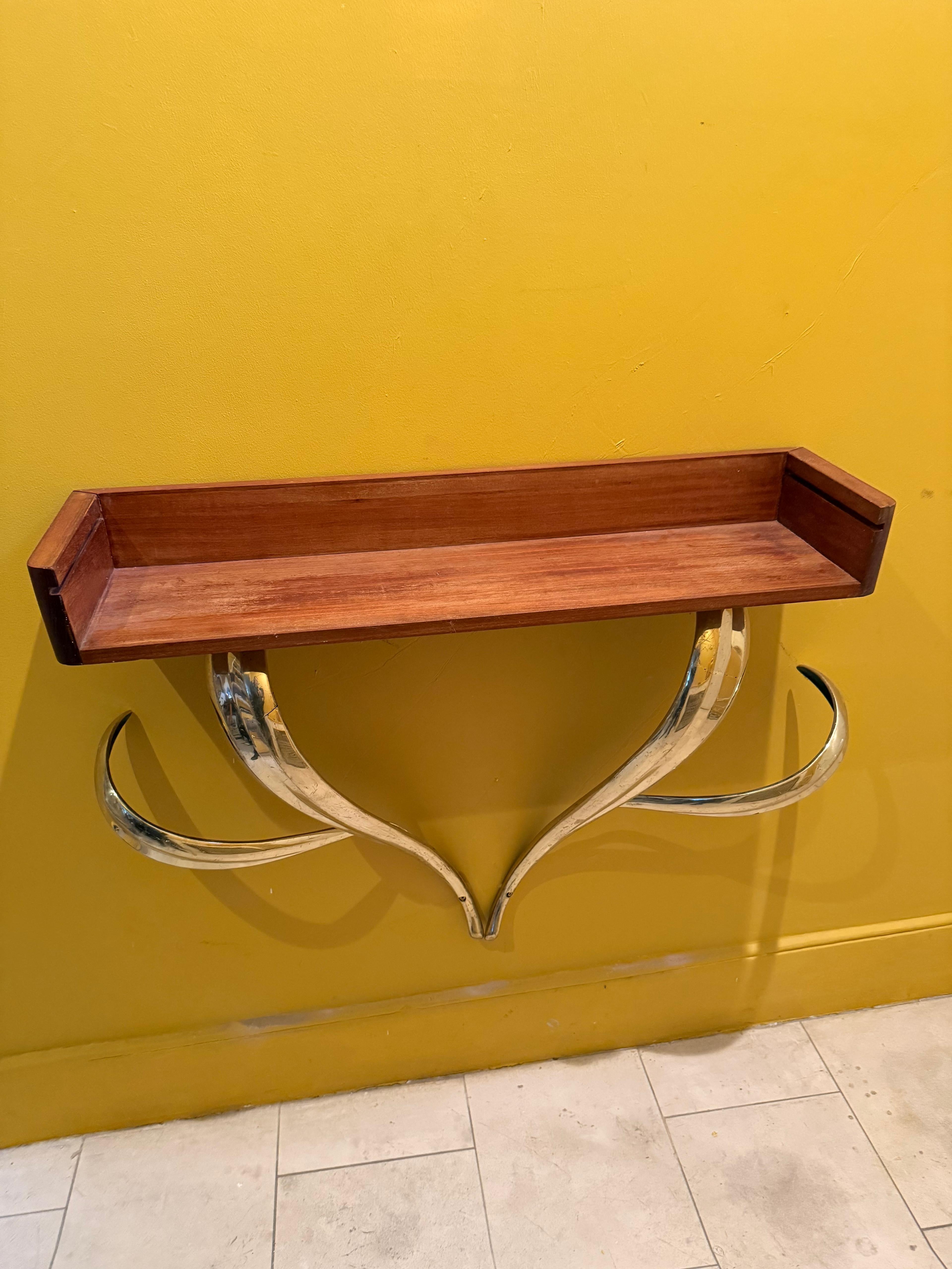 Italian 80's Console Table Or Wall Shelf In The Style Of The STACKLAB Moderno de mediados de siglo en venta