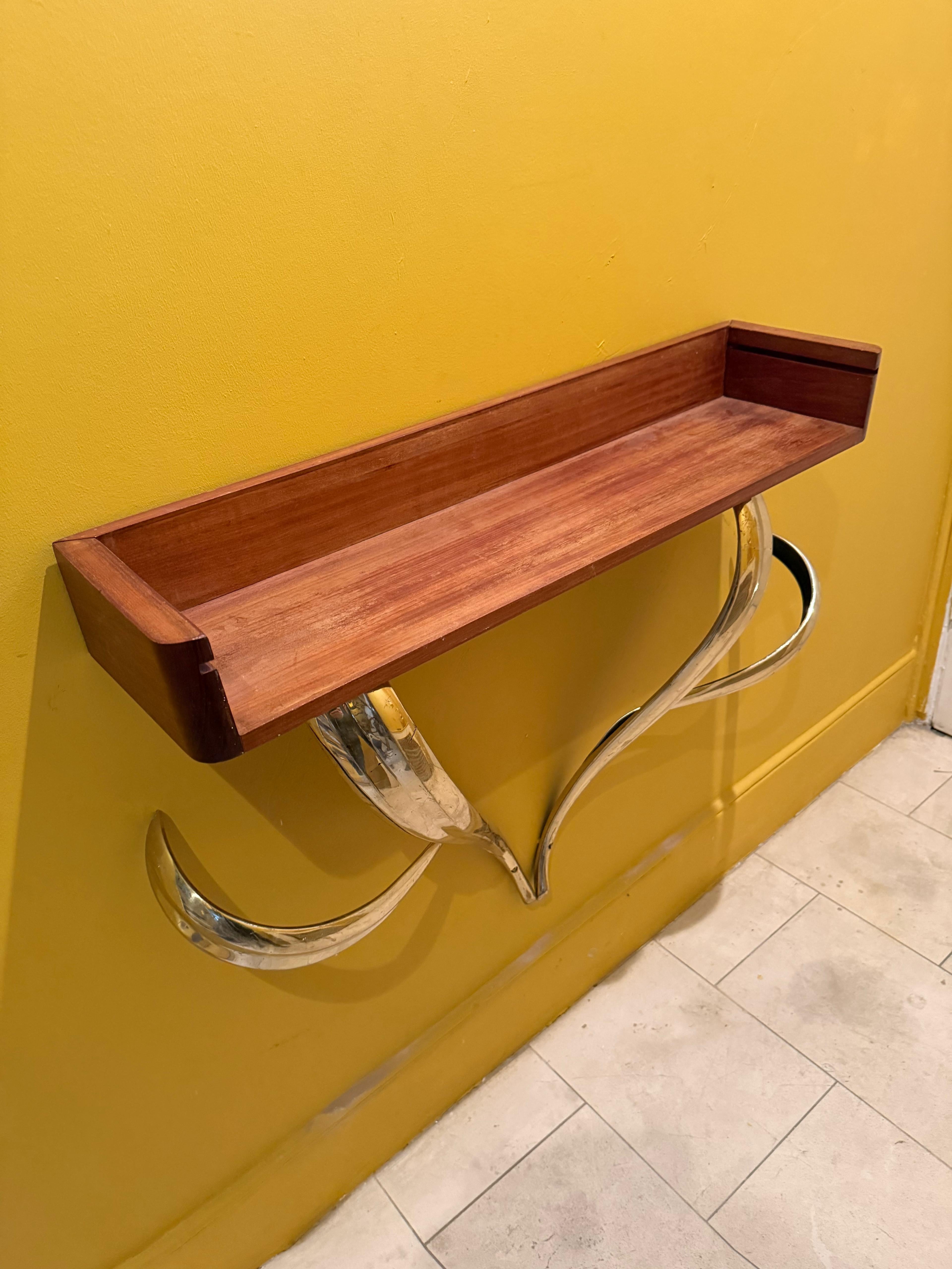 Italian 80's Console Table Or Wall Shelf In The Style Of The STACKLAB Italiano en venta