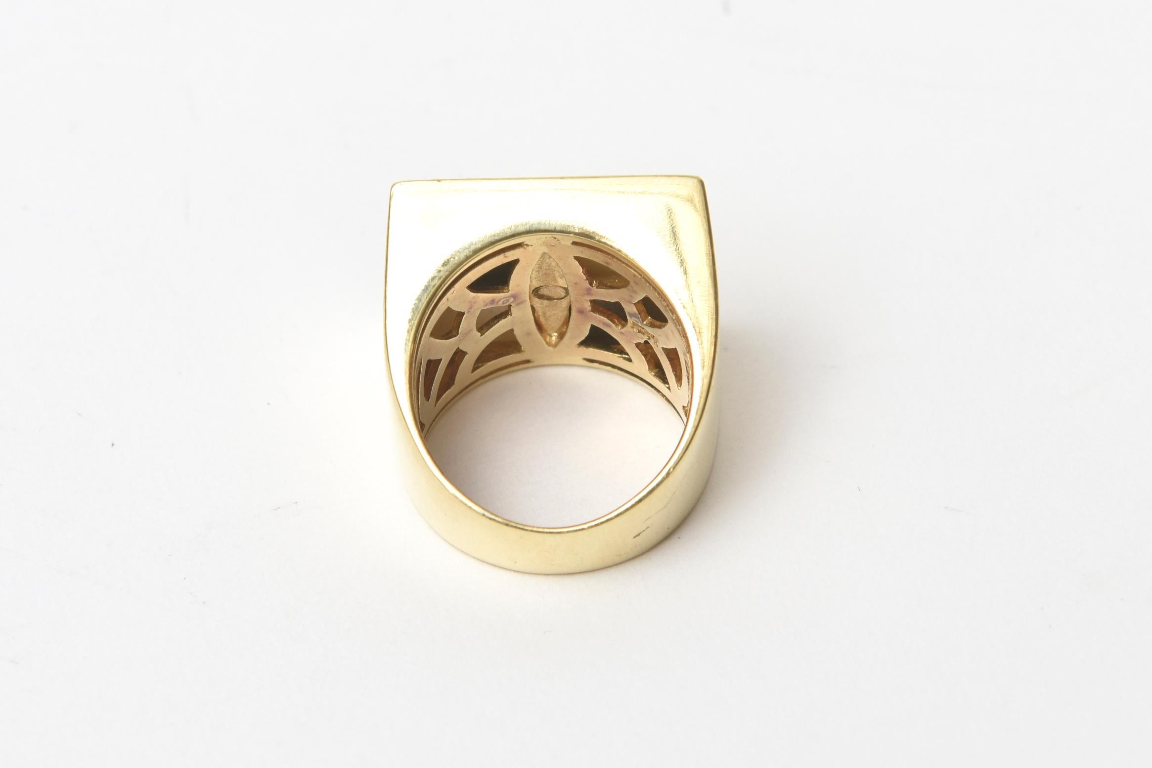 mother of pearl leaf ring