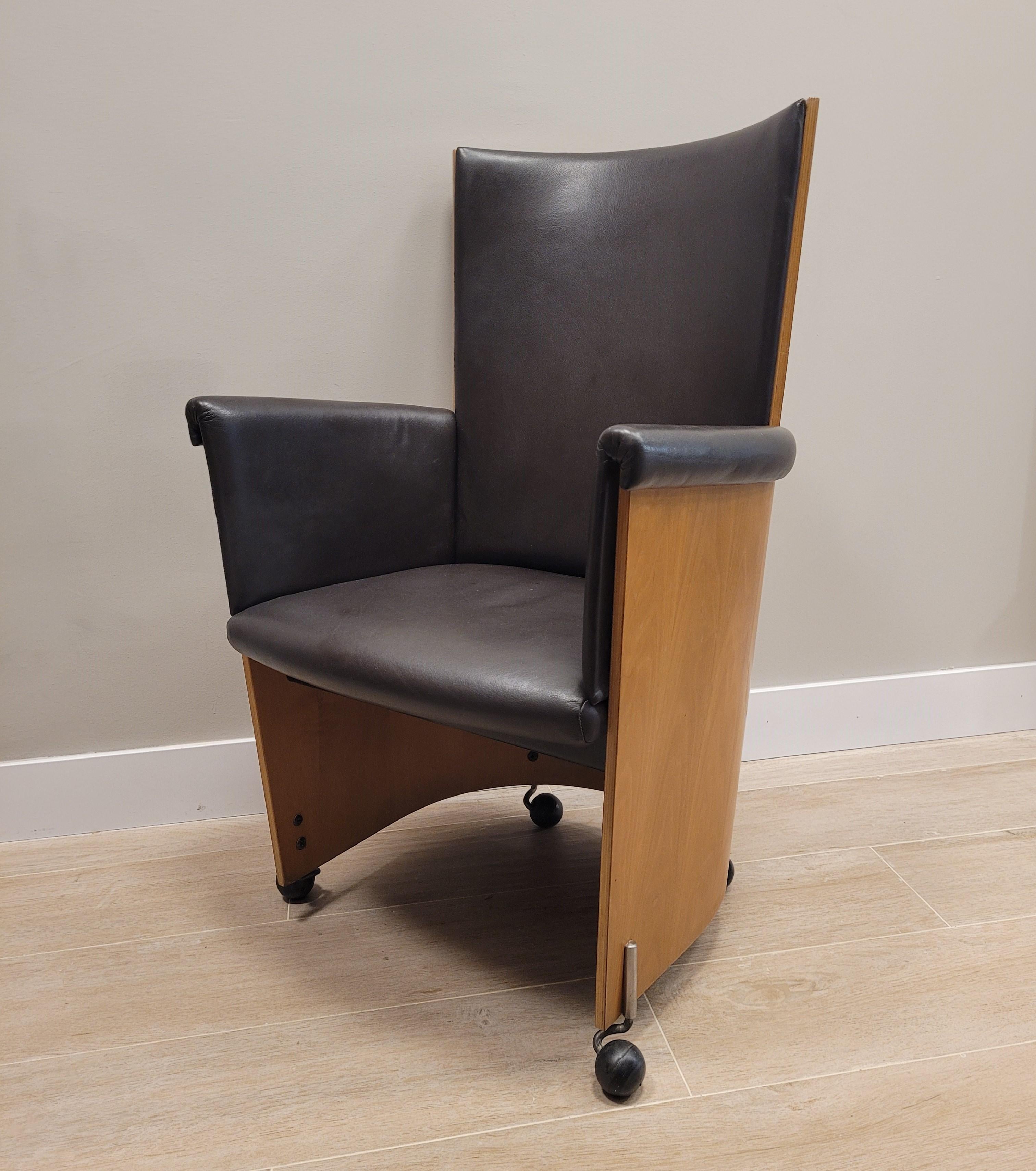 Paire italienne des années 90  Fauteuils Incontro 5080 Massimo & Lella Vignelli pour Bernini en vente 7