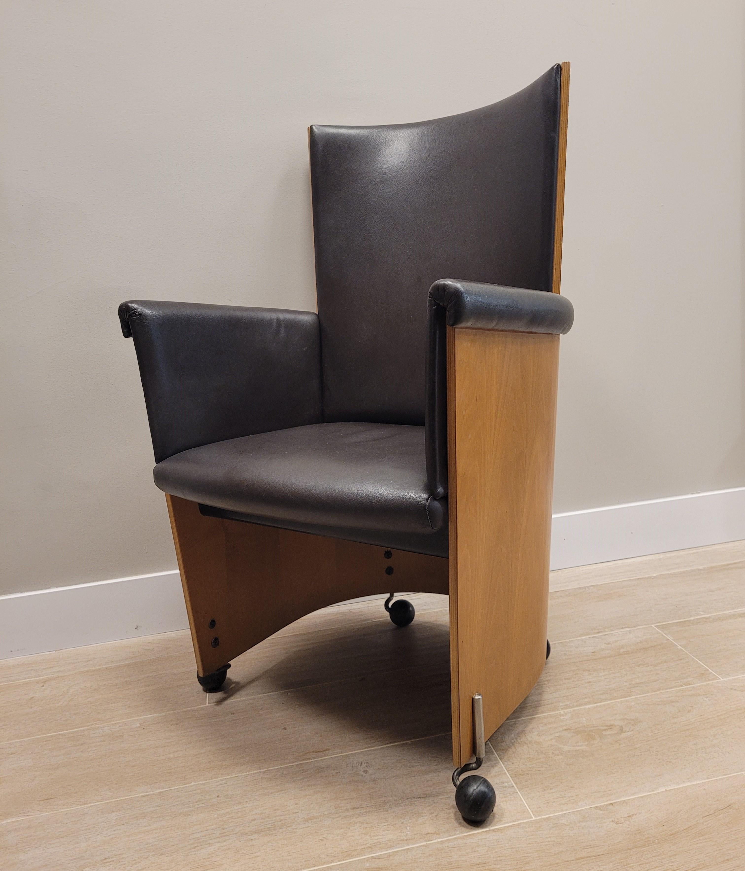 Paire italienne des années 90  Fauteuils Incontro 5080 Massimo & Lella Vignelli pour Bernini en vente 8