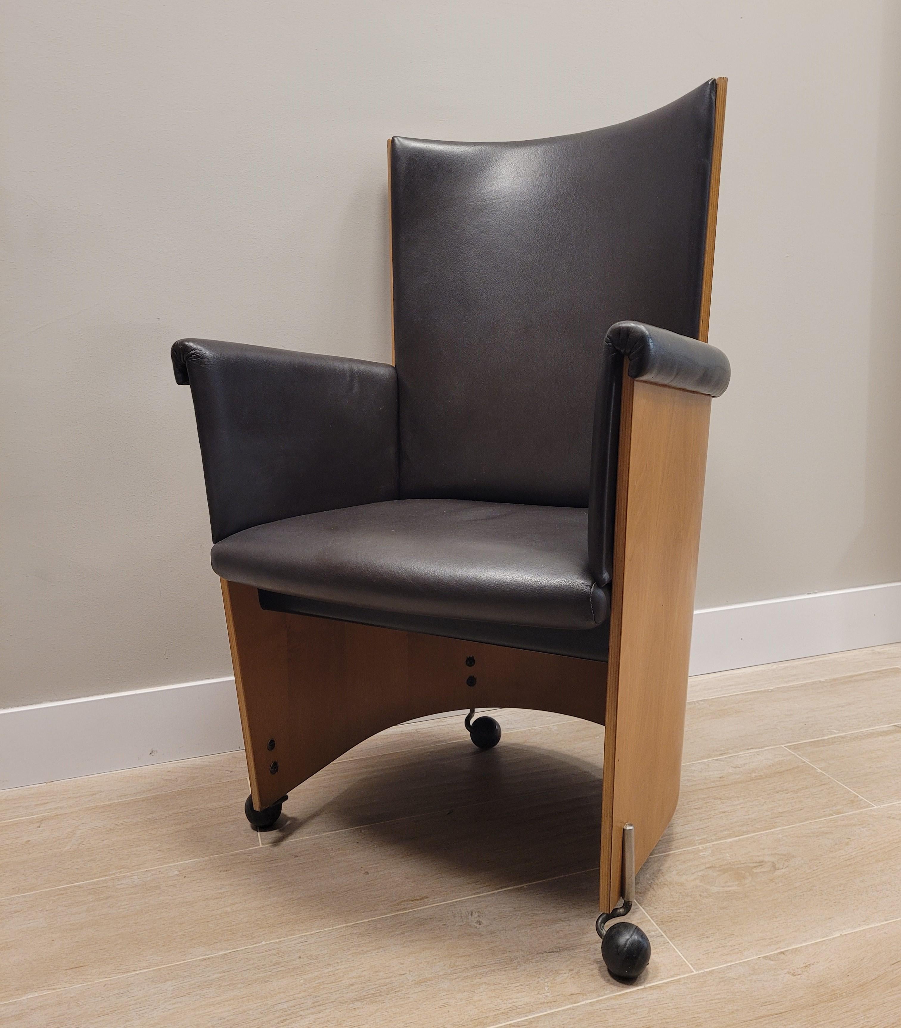 Paire italienne des années 90  Fauteuils Incontro 5080 Massimo & Lella Vignelli pour Bernini en vente 9