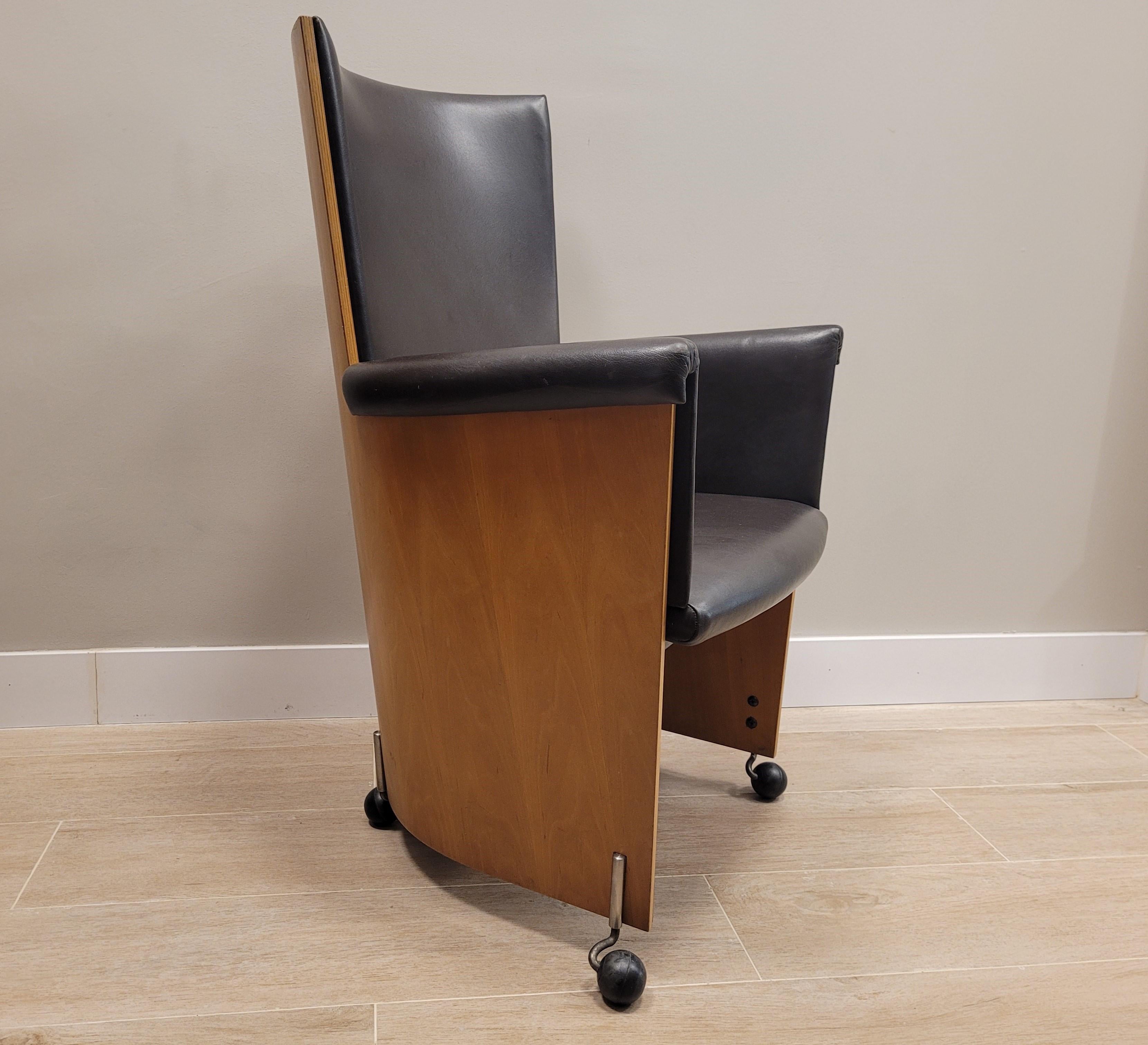 Paire italienne des années 90  Fauteuils Incontro 5080 Massimo & Lella Vignelli pour Bernini en vente 2