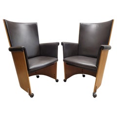 Italian 90s Pair  Armchairs ”Incontro 5080” Massimo & Lella Vignelli for Bernini