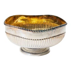 Italian 925 Sterling Silver Gilt Interior Centerpiece Bowl-Ventrella, Roma, 1970