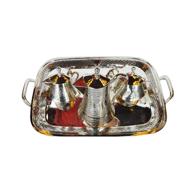 Italian 925 Sterling Silver Tea Set, Late 19th Century For Sale at ...