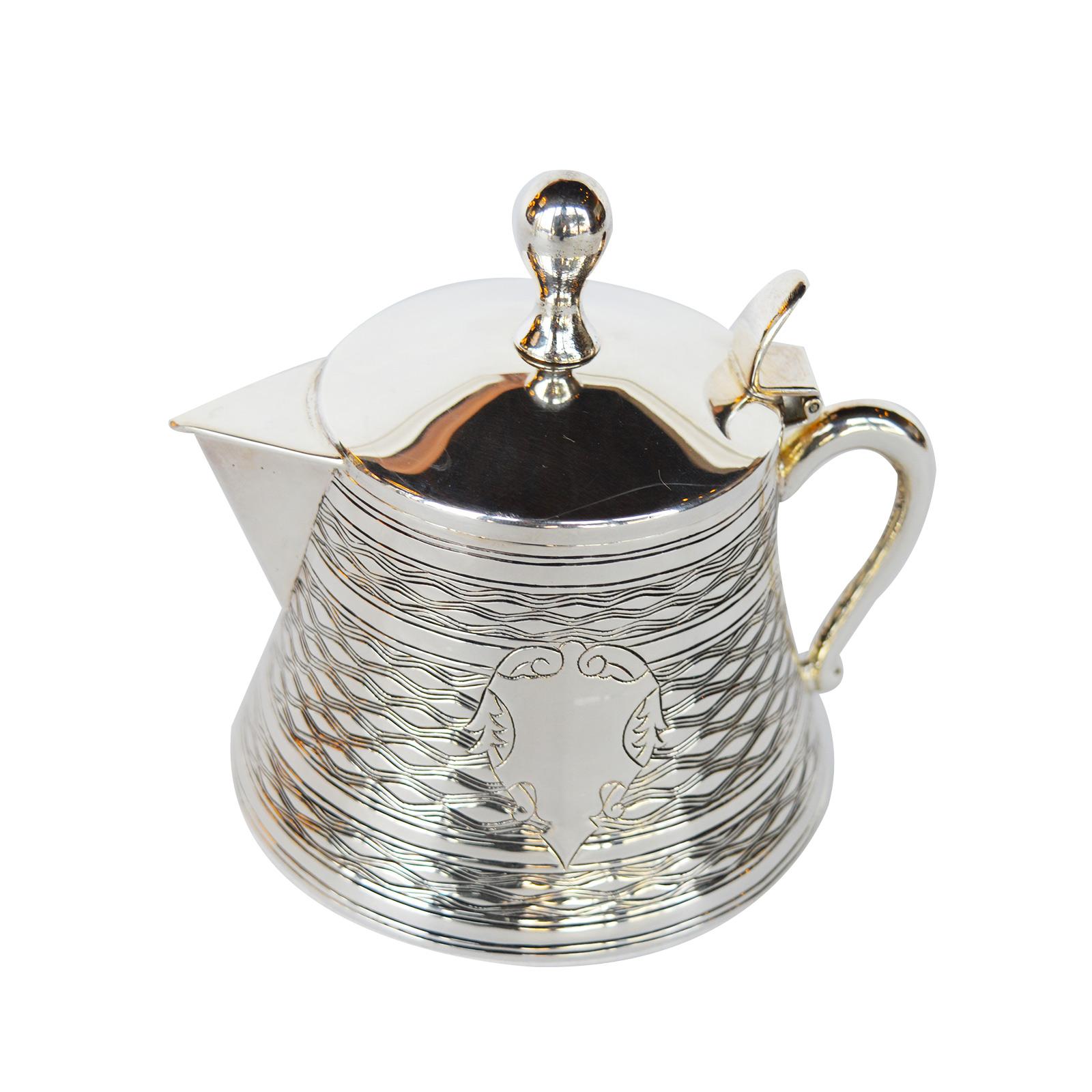 Italian 925 Sterling Silver Tea Set, Late 19th Century For Sale 3