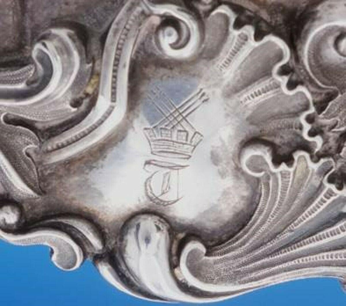 20th Century Italian .950 Silver Tea Tray Louis XV Style Rococo Border 147.5ozt, circa 1815
