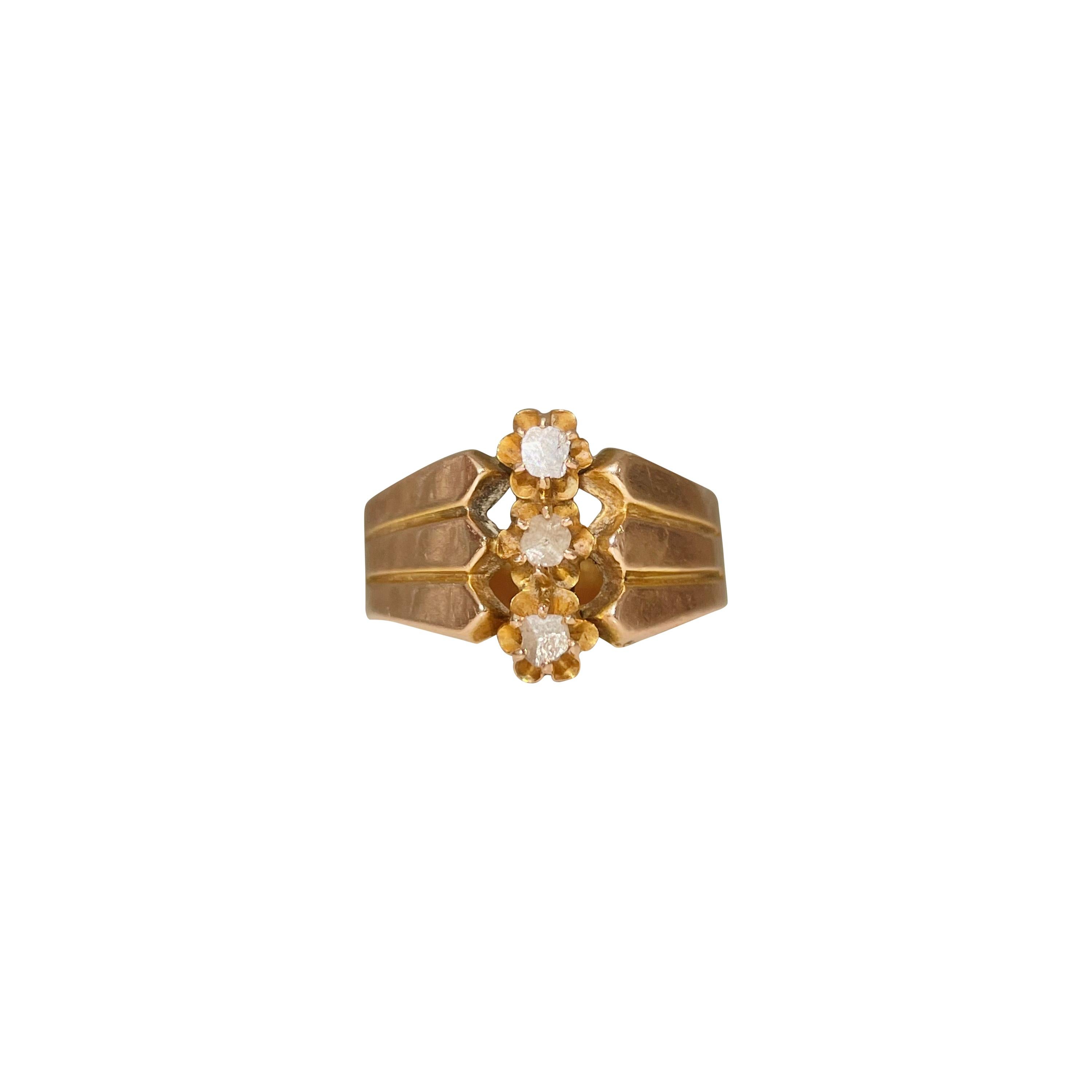 Italian 9kt Gold Art Deco Ring