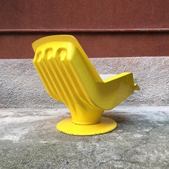 Fauteuil Space Age italien en abs et cuir par Richard Neagle pour Sormani:: années 1960