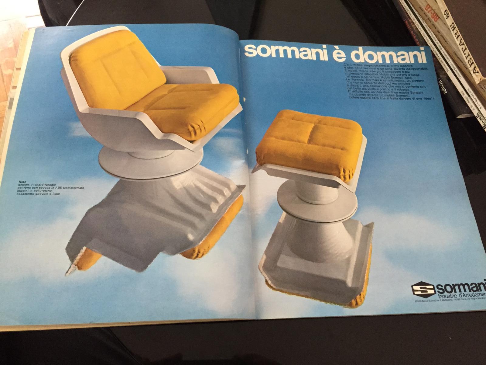 Italian Abs and Leather Space Age Armchair by Richard Neagle for Sormani, 1960s 4