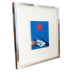 Obra de arte abstracta italiana de Bruno Mancinotti, años 70