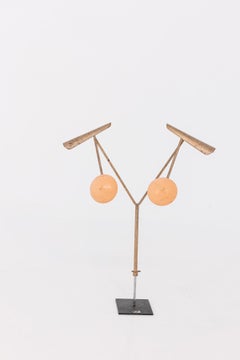 Italian Abstract Bust Sculpture in Brass and Aluminum