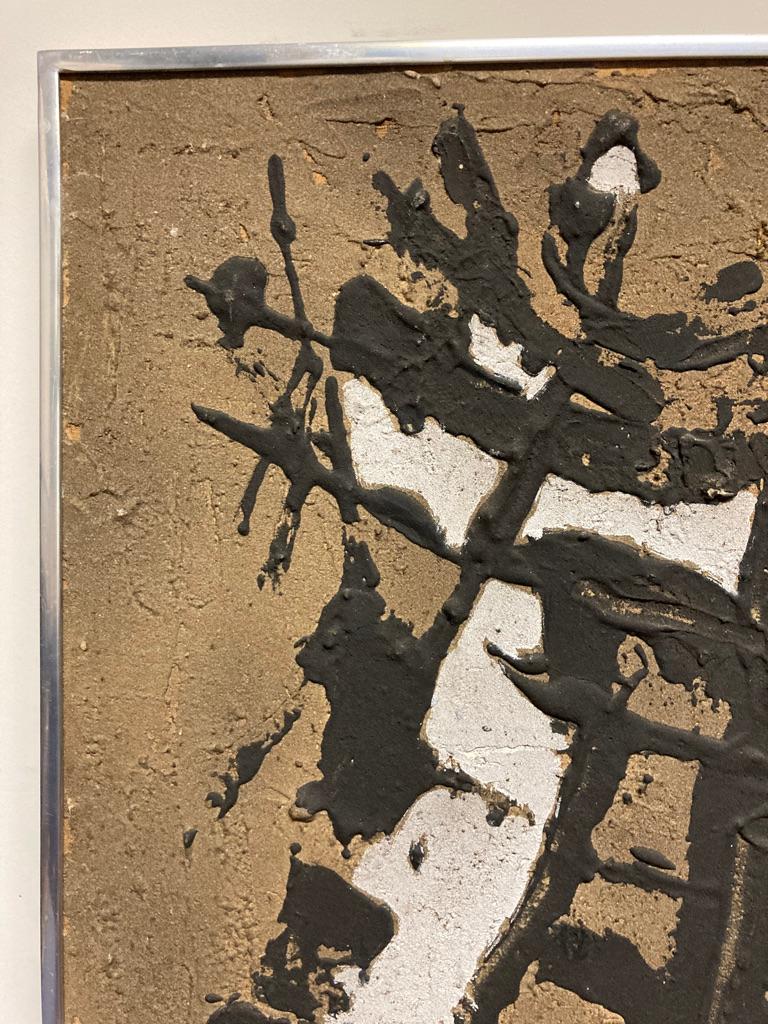 Pintura expresionista abstracta italiana de Ugo Sterpini, firmada y fechada en 1958 en venta 4