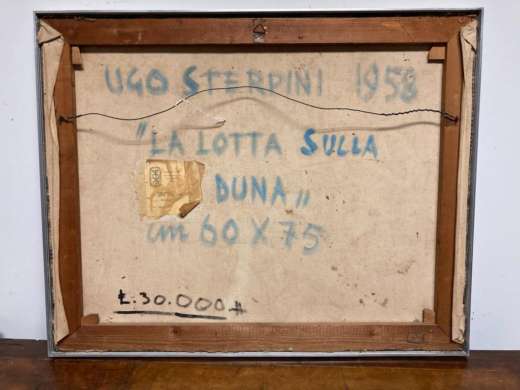 Peinture expressionniste abstraite italienne d'Ugo Sterpini, signée et datée de 1958 en vente 8