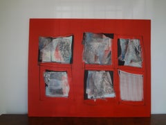 Italiana, Óleo abstracto sobre lienzo de Fausta Dossi, Milán, 1994