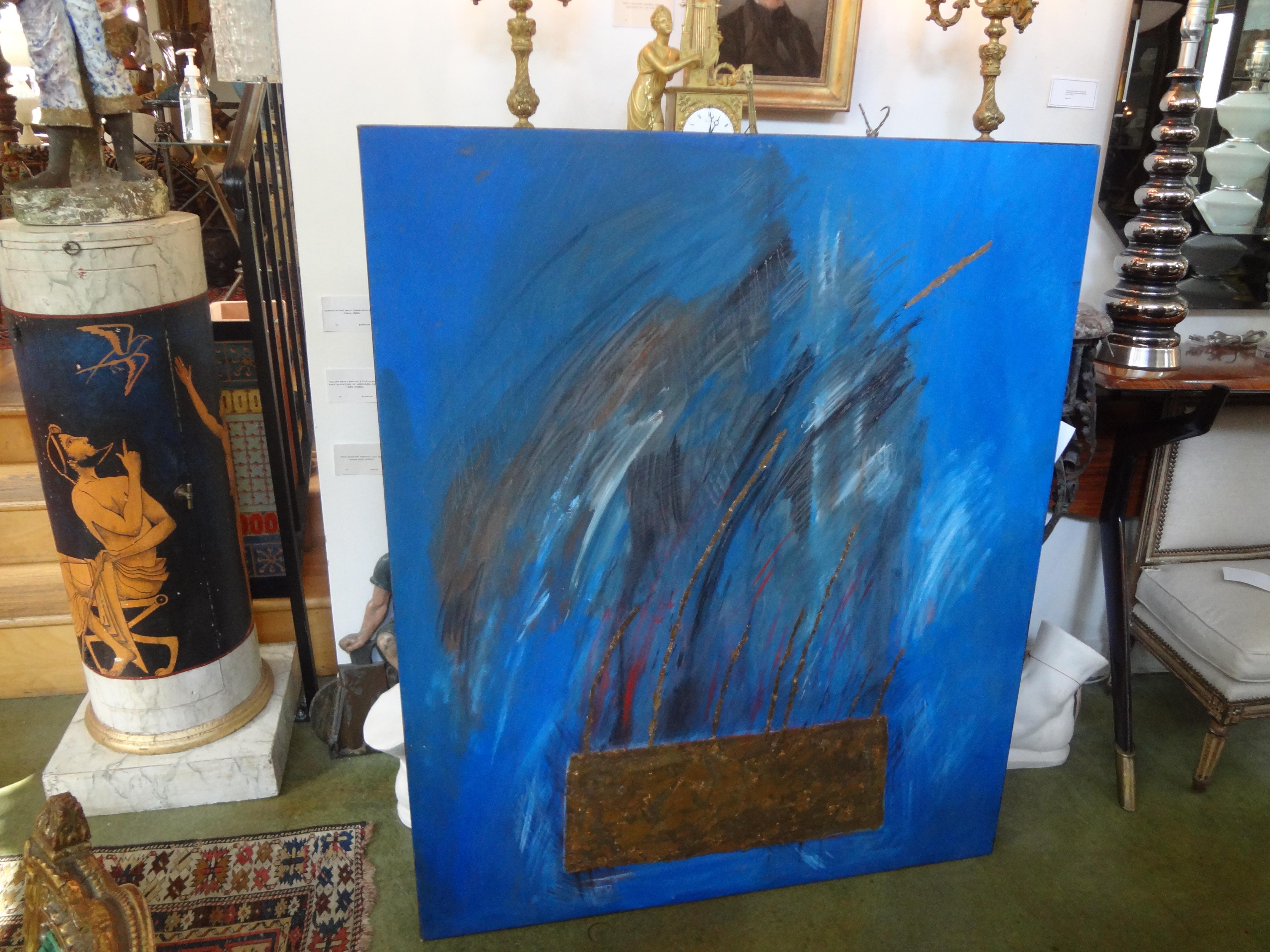 Italian Abstract Oil on Canvas by Fausta Dossi, Milan, 2006 In Good Condition For Sale In Houston, TX