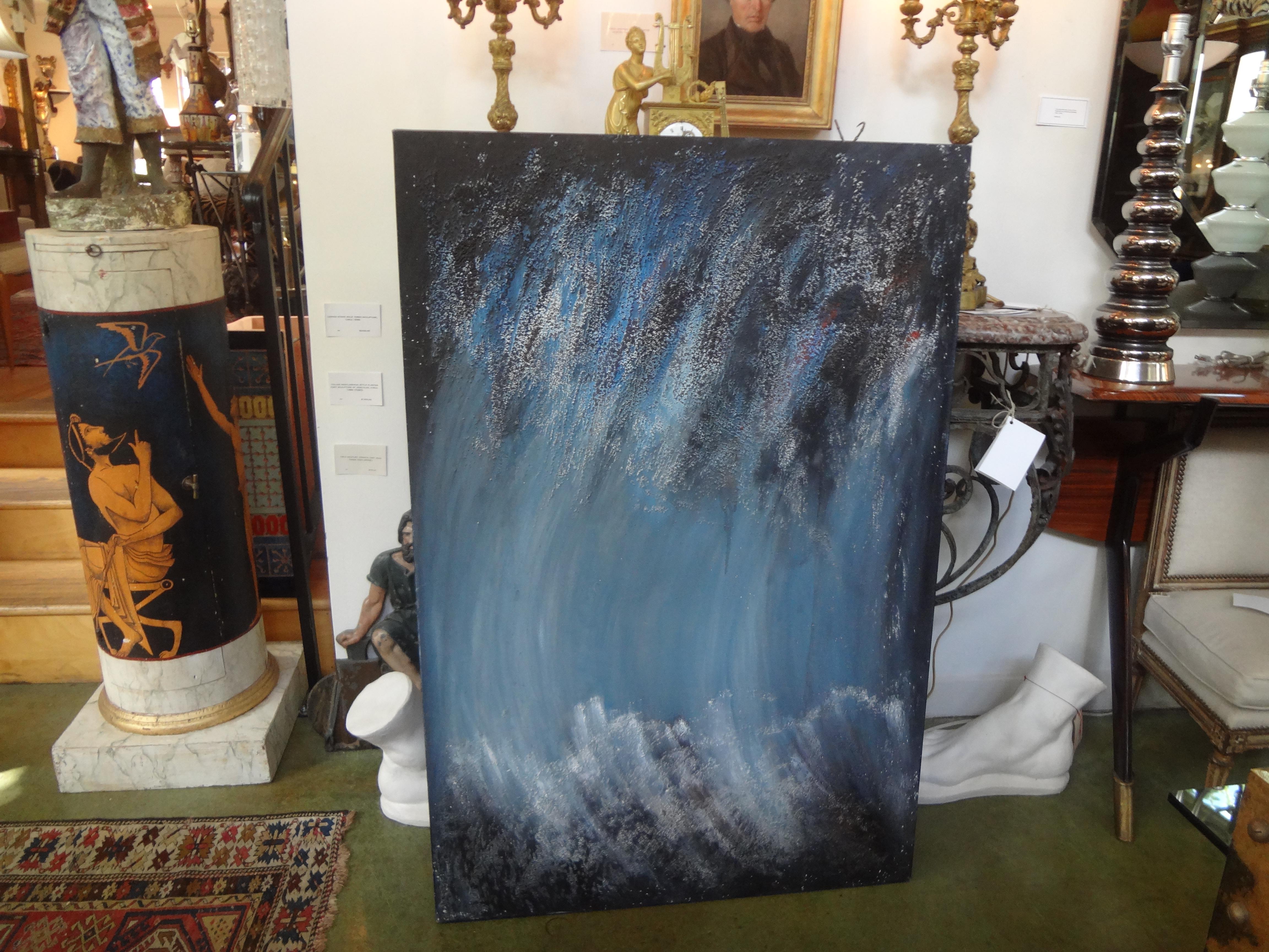 Italian Abstract Oil on Canvas by Fausta Dossi, Milan, 2008 In Good Condition For Sale In Houston, TX