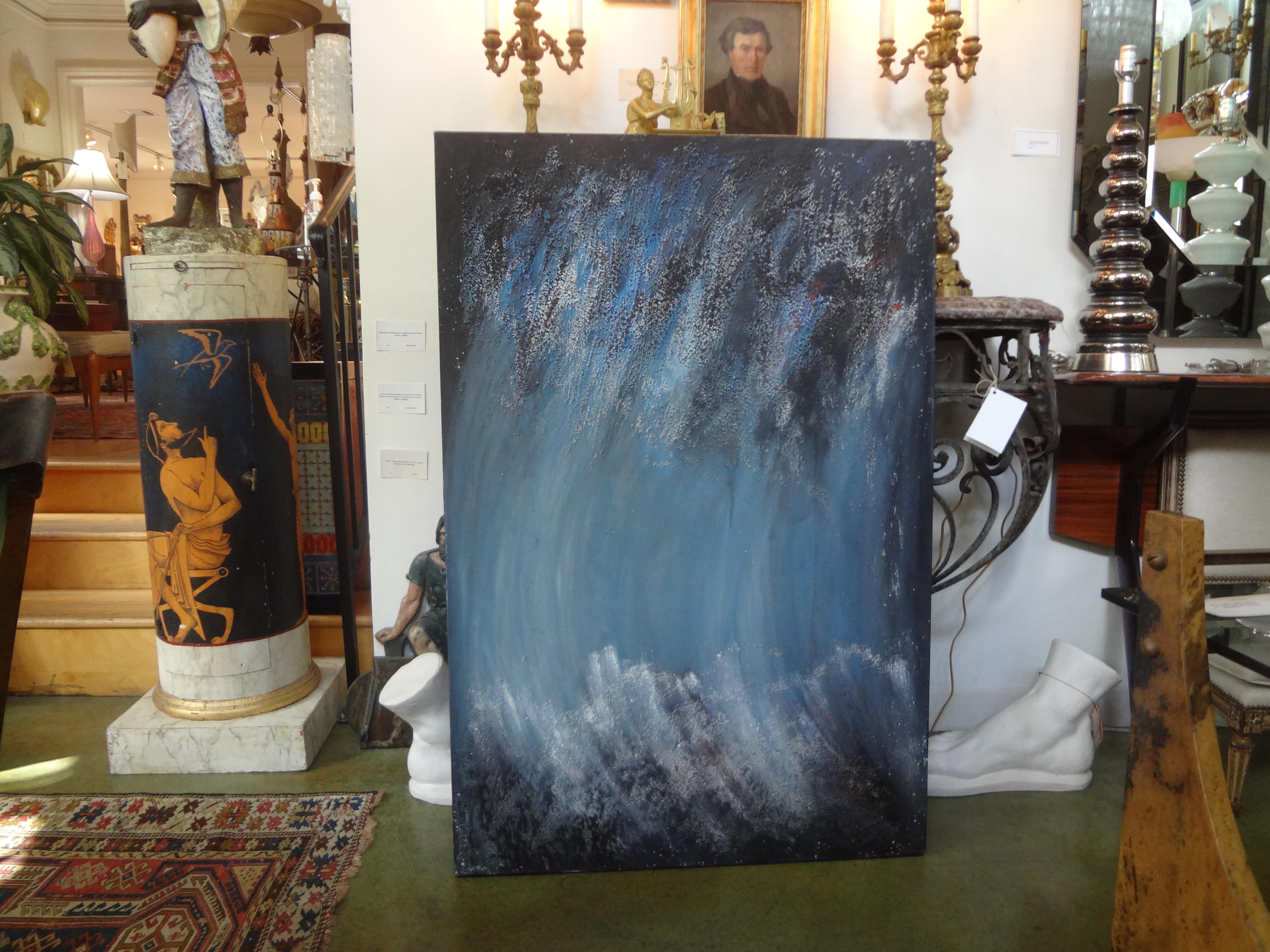 Italian Abstract Oil on Canvas by Fausta Dossi, Milan, 2008 In Good Condition For Sale In Houston, TX