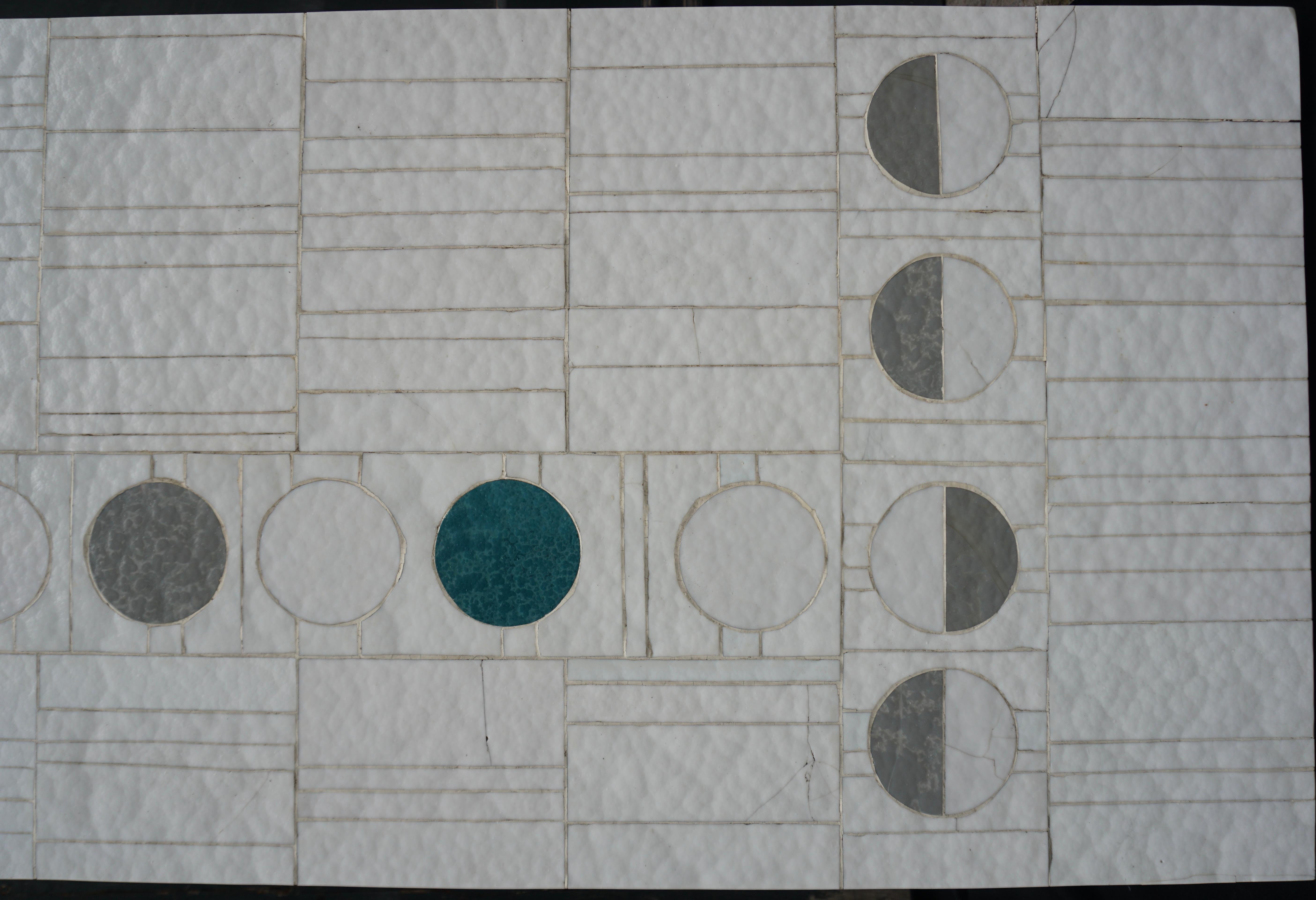 Table basse italienne en carreaux abstraits dans le style de Pia Manu en vente 2