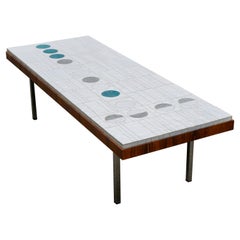 Italian Abstract Tile Coffee Table in the Style of Pia Manu