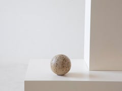 Italian Abstract Travertine Sphere Sculpture, c1970s