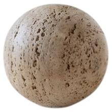 Italian Abstract Travertine Sphere Sculpture, c1970s