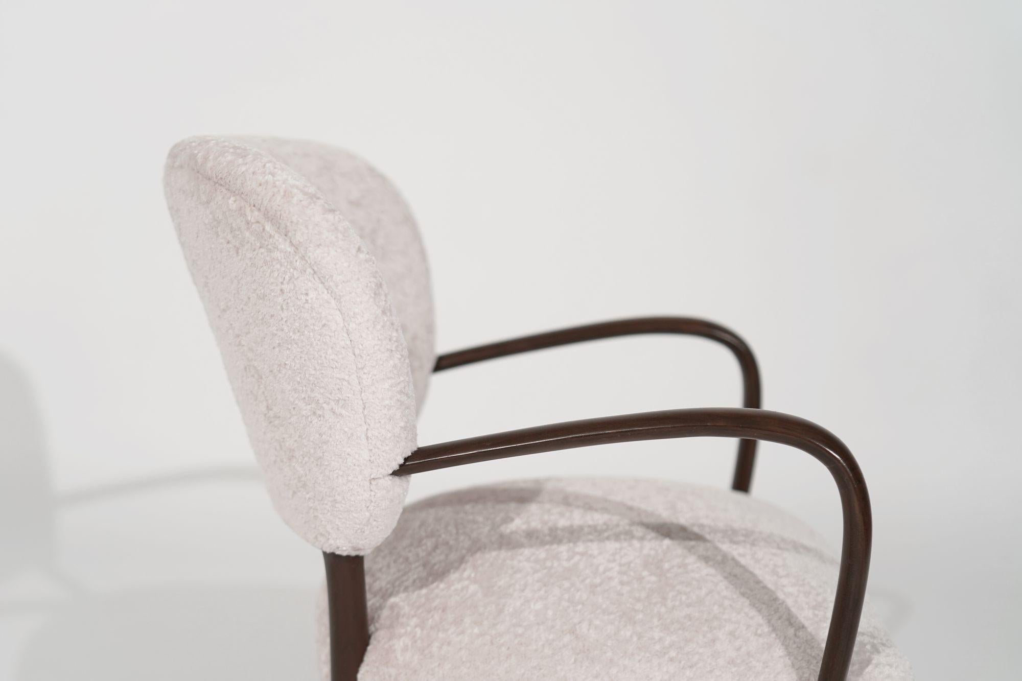 Italian Accent Chair in Wool, C. 1950s 3