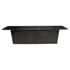 Italian Acerbis Modern Black Lacquer Sheraton Sideboard