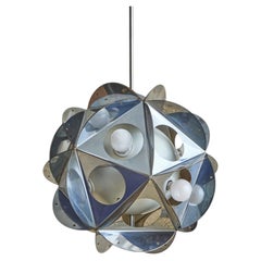 Italian 'Acona Biconbi' Chrome Pendant by Bruno Munari, 1960s