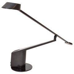 Italian Adjustable Black Aluminium Table ALA Lamp by Rodolfo Bonetto, 1980s