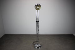 Italian Adjustable Chrome Space Age Floor Lamp, 1960s