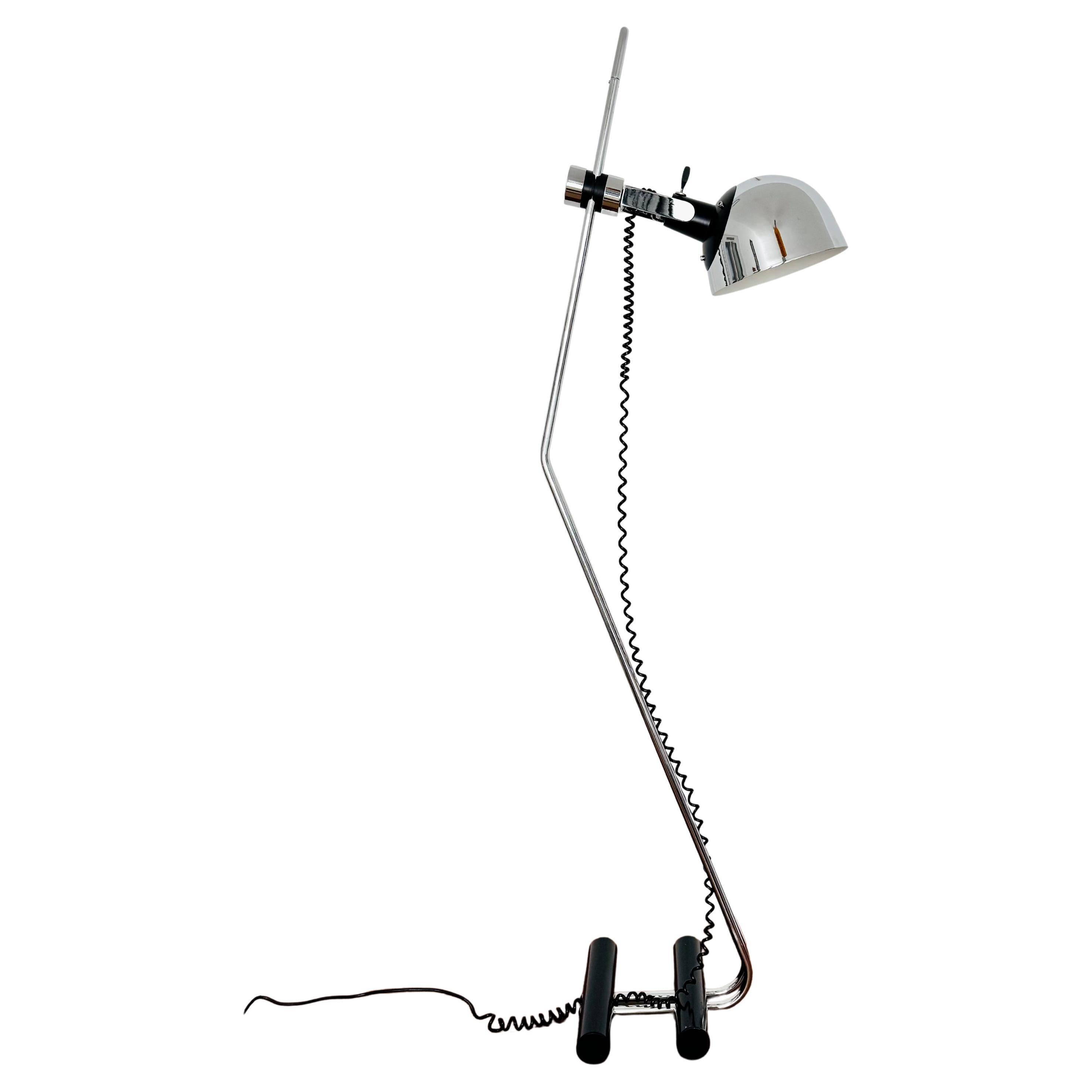Italian Adjustable Chromed Floor Lamp