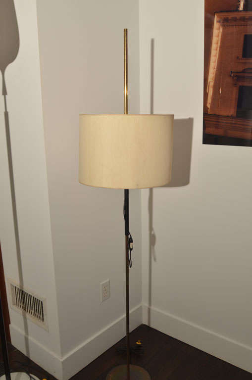 Brass Italian  Adjustable Floor Lamp by O-Luce For Sale