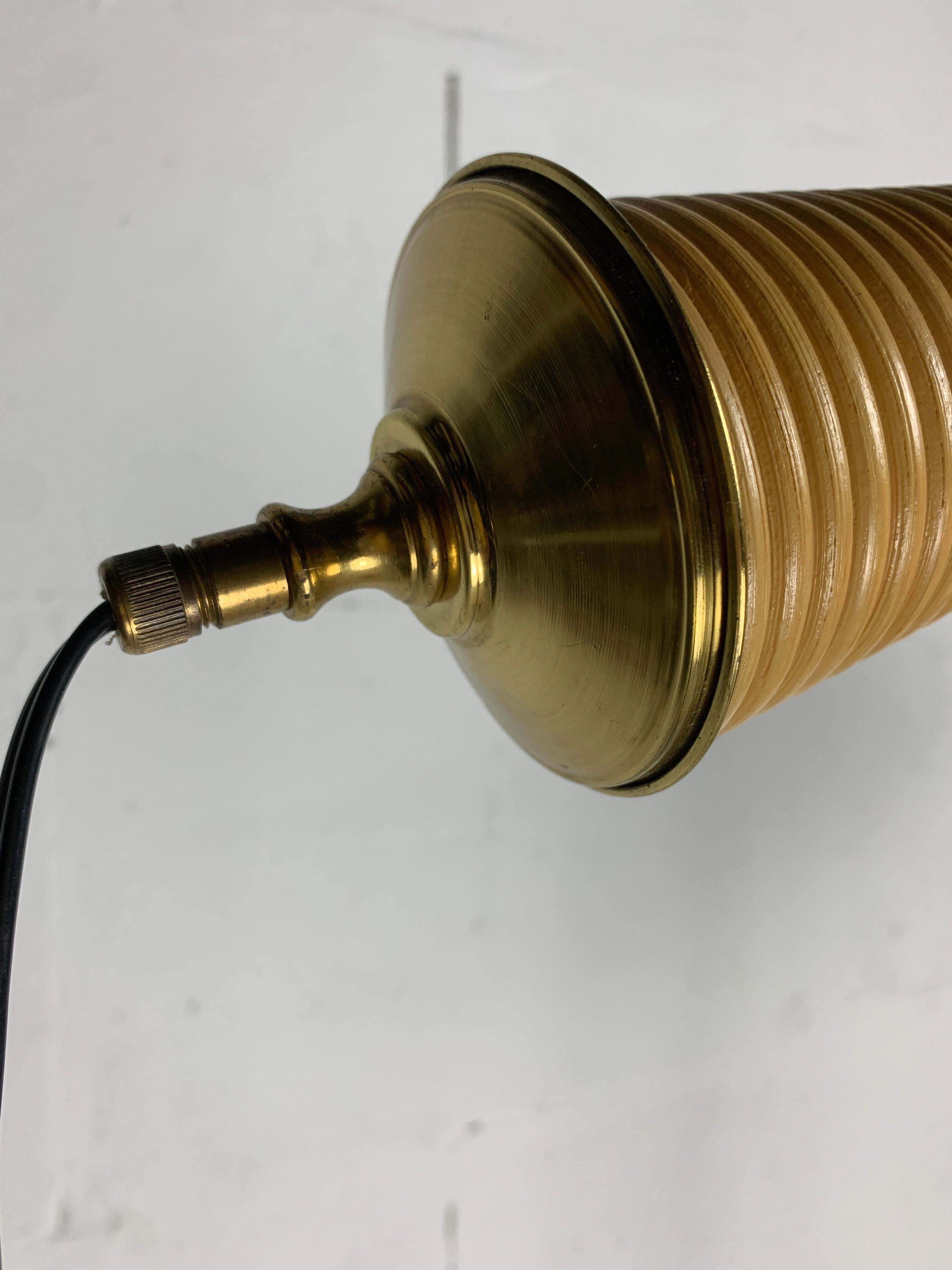 Italian Adjustable Floor Lamp in Pencil Reed, Bamboo, Rattan and Brass, 1970s 3