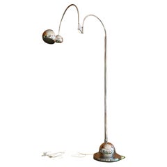 Italian Adjustable Floor Lamp with Two Globes, 1970s