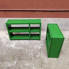 Italian Adjustable Green Plastic Bookshelf Dodona by Artemide, 1970s