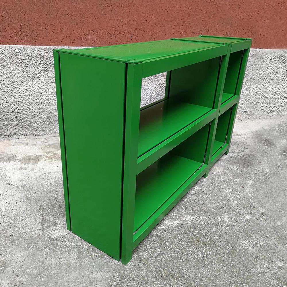 Modern Italian Adjustable Green Plastic Bookshelf Dodona by Artemide, 1970s